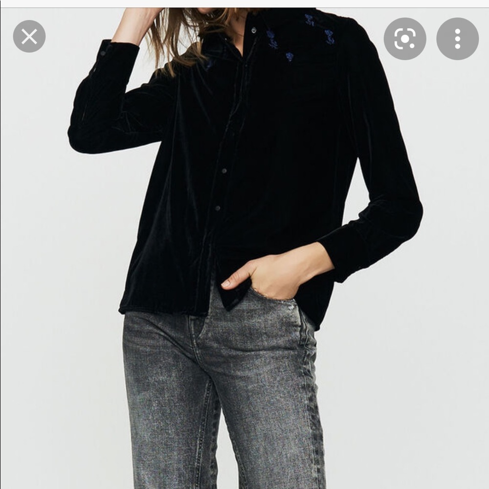 Maje velvet shirt